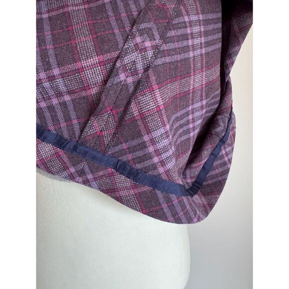 Vintage 80s Pendleton Purple Plaid Wool Skirt L - Picture 9 of 10
